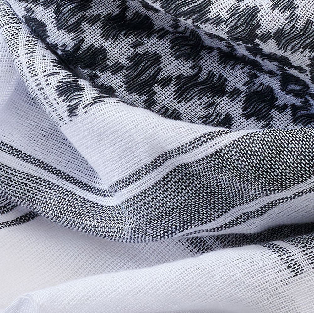 BranditSchalShemagScarfinWhite-Black