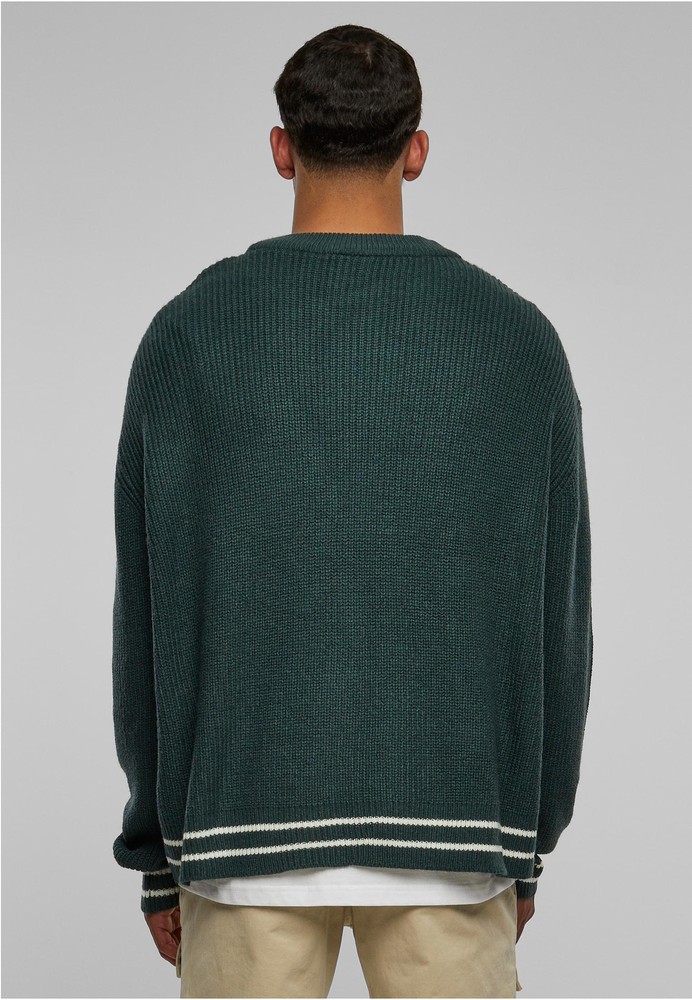 UrbanClassicsStrickjackeSportyBoxyCardiganBottlegreen-3XL