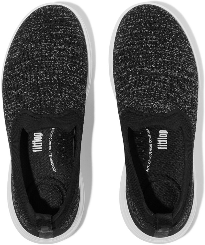 FitFlopDamenSneakersSuper-QKnitSlip-OnsJI1BlackSilvereen-36