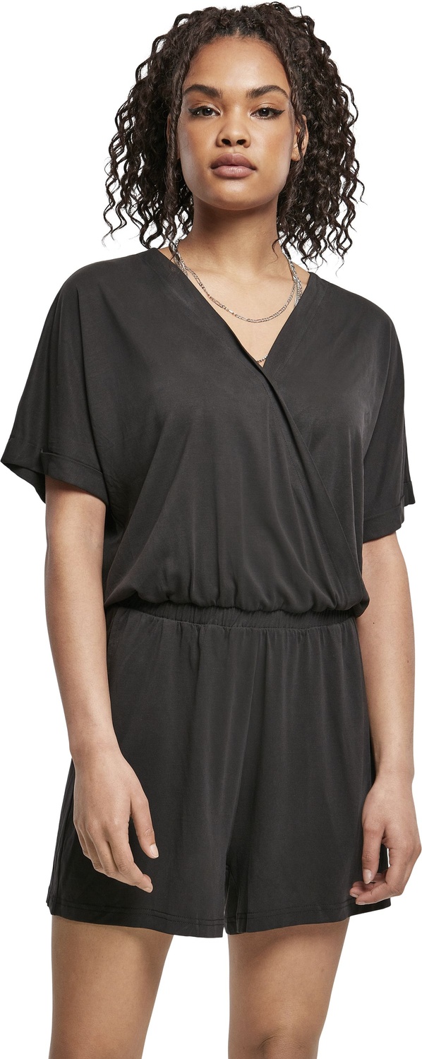 UrbanClassicsDamenOverallLadiesShortModalJumpsuitBlack