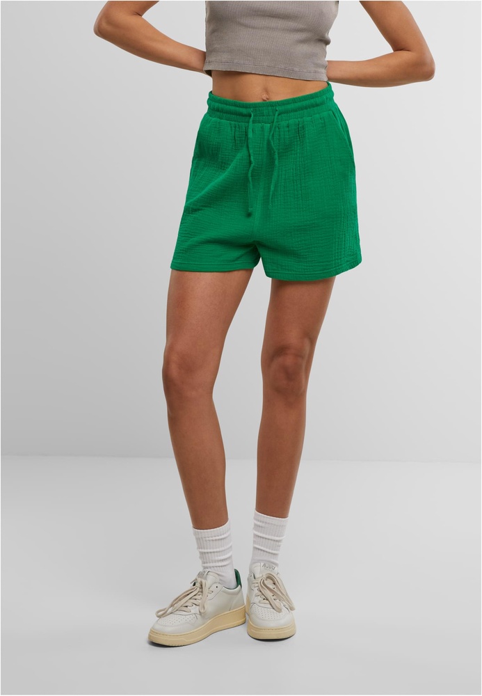 UrbanClassicsDamenLadiesMusselinShortsTB7467Froggreen-3XL
