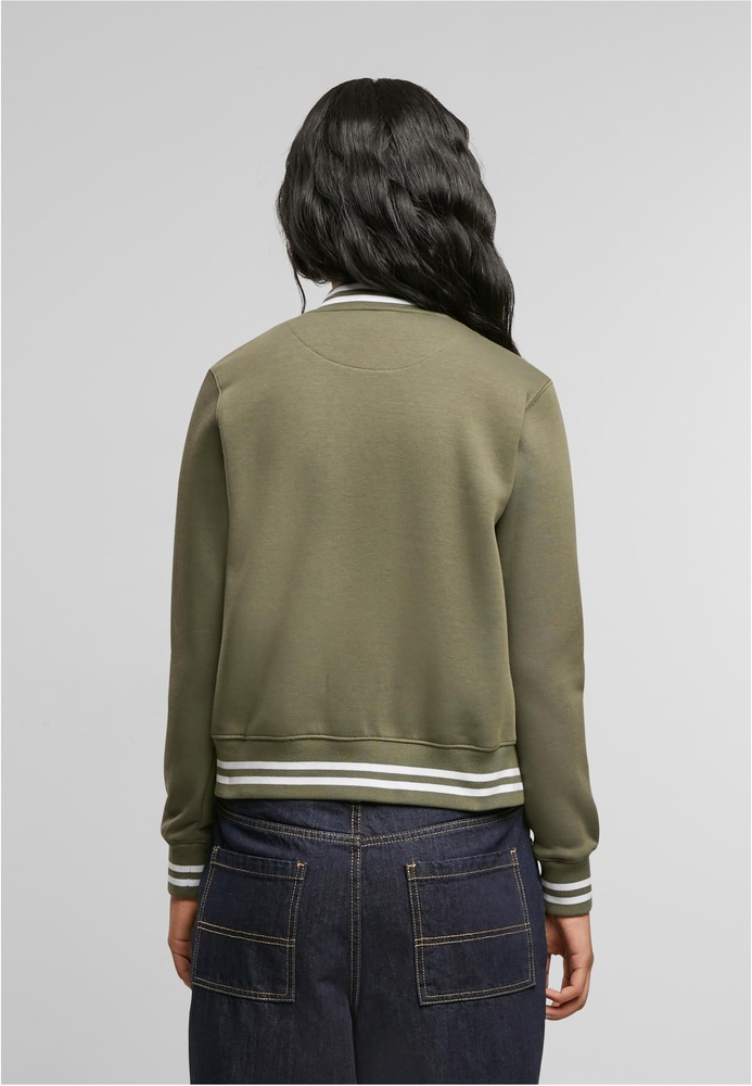 UrbanClassicsDamenLadiesCollegeSweatJacketTB1990OliveOlive-3XL