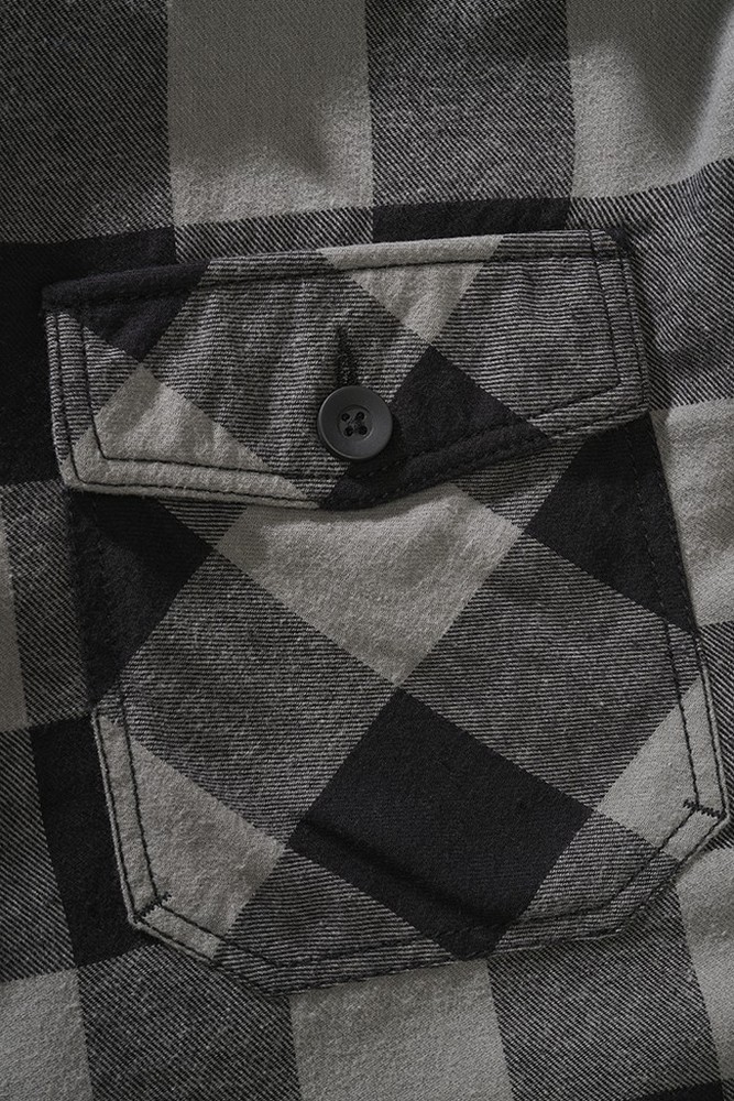 BranditHerrenJackeLumberJacketHoodedBlackCharcoal-S