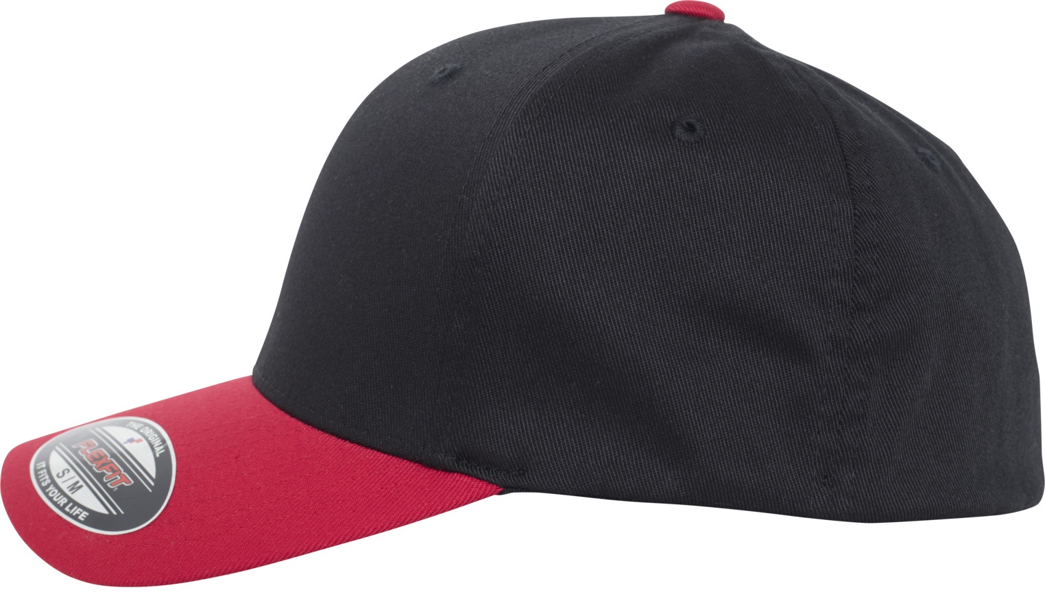 FlexfitCapWoolyCombed2-ToneBlackRed