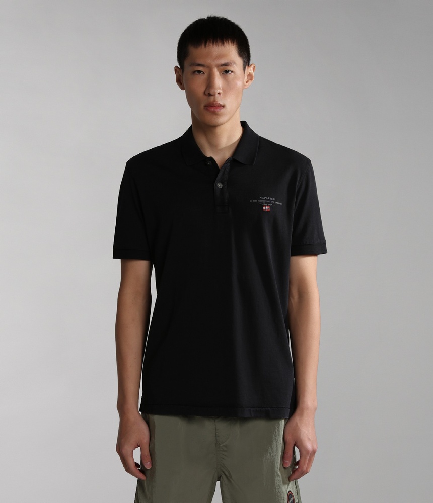 NapapijriPoloShirtElbasJerseyNP0A4GB4Black-XS