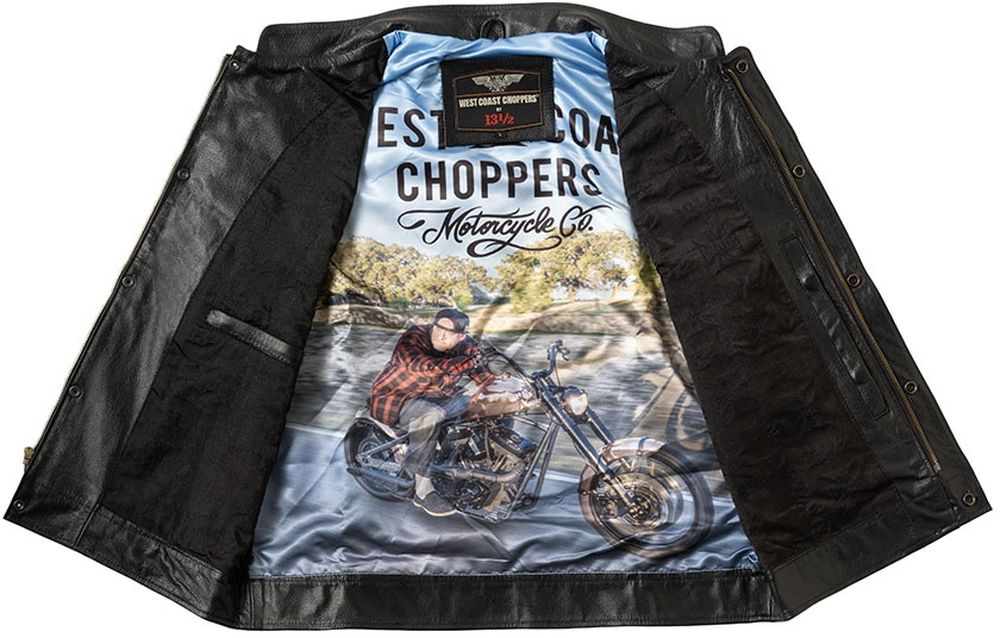 WCCWestCoastChoppersHerrenWesteCollab1312LeatherCflRidingVestWCCJS161ZW