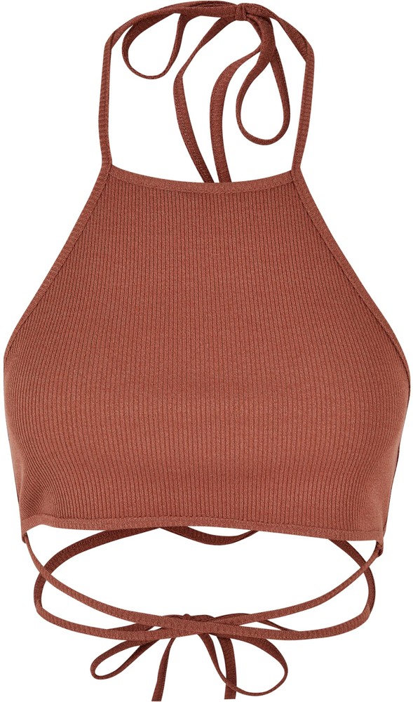 UrbanClassicsDamenLadiesRibTrapezeCroppedTopTerracotta-3XL