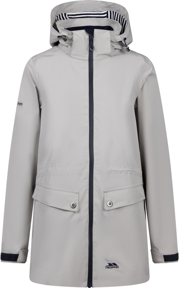 TrespassDamenRegenjackeTivertonRainwearJacketSoftStone-XS