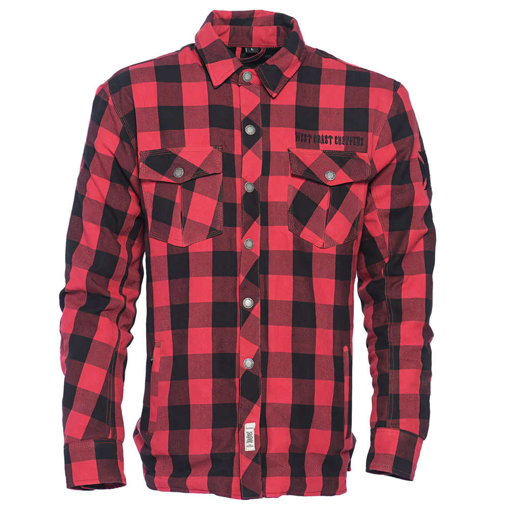 WCCWestCoastChoppersMotorradHemdDominatorLumberjackRed