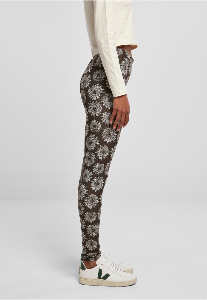 UrbanClassicsDamenLadiesSoftAOPLeggingsBrowncamomile-3XL