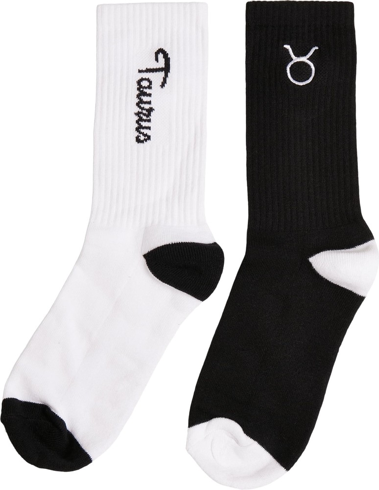 MisterTeeZodiacSocks2-PackBlackWhiteTaurus-43-46