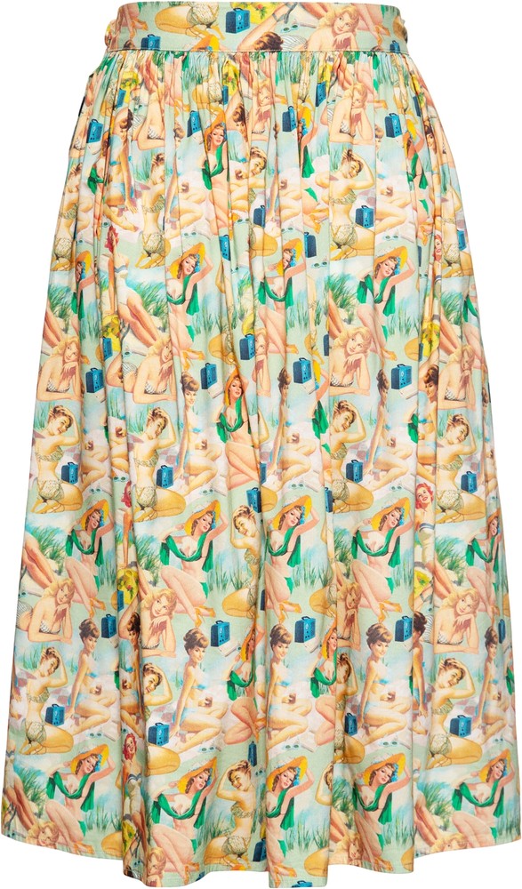 QueenKerosinSwingWickelrockmitPin-UpAll-Over-PrintQKU27002Mehrfarbig