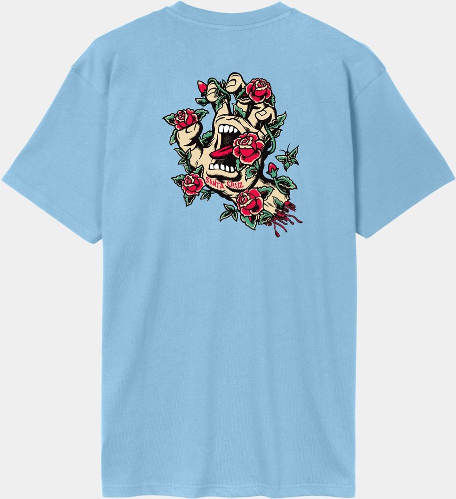SantaCruzScreamingRoseFlashHandT-ShirtSCM-T3387PacificBlue-XS