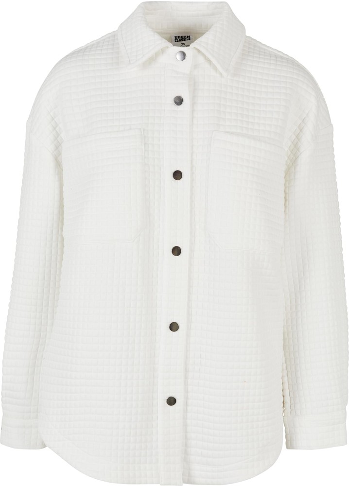 UrbanClassicsDamenHemdLadiesQuiltedSweatOvershirtWhite-3XL