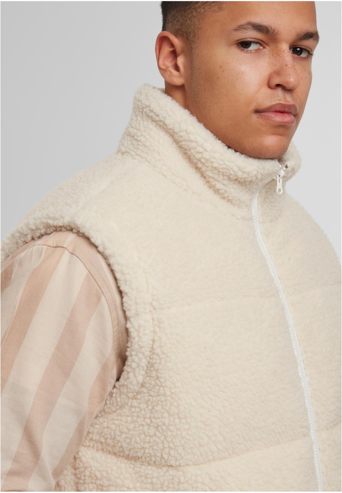 UrbanClassicsVestBasicTeddyPufferTB7939Whitesand-3XL