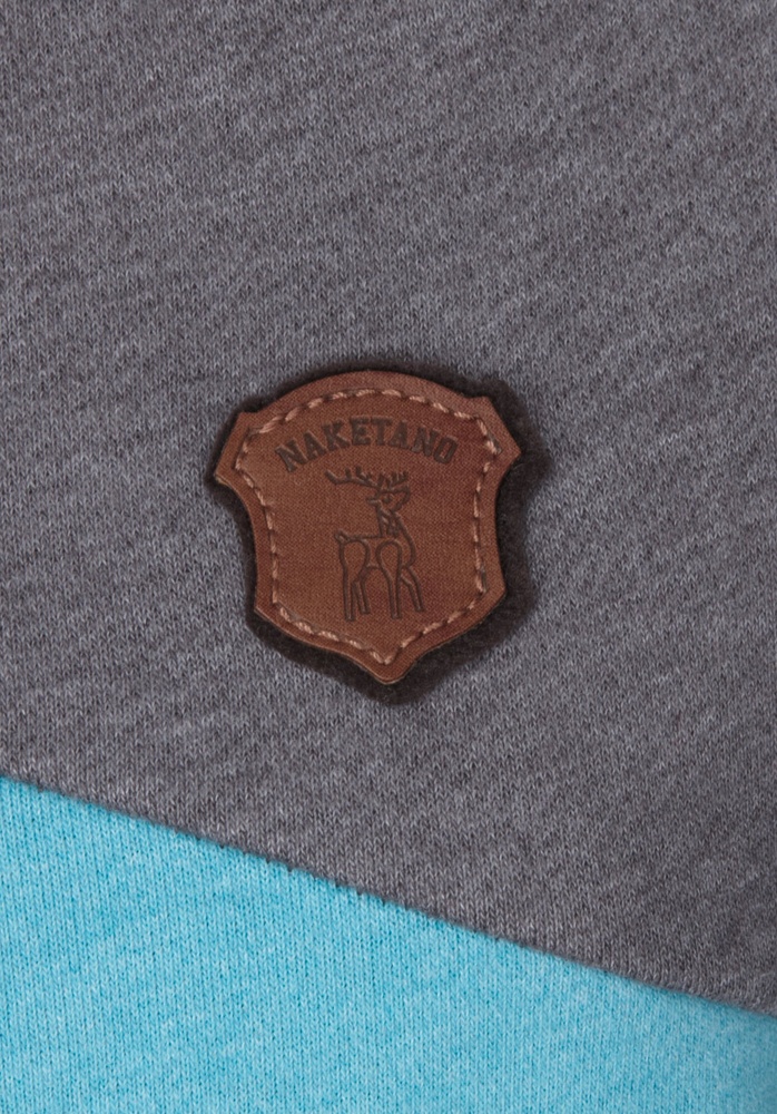 NaketanoDamenHoodieElChapoknows1801-0293DarkGreyMelangeFreshBlueMelangeBluereyMelange-XS