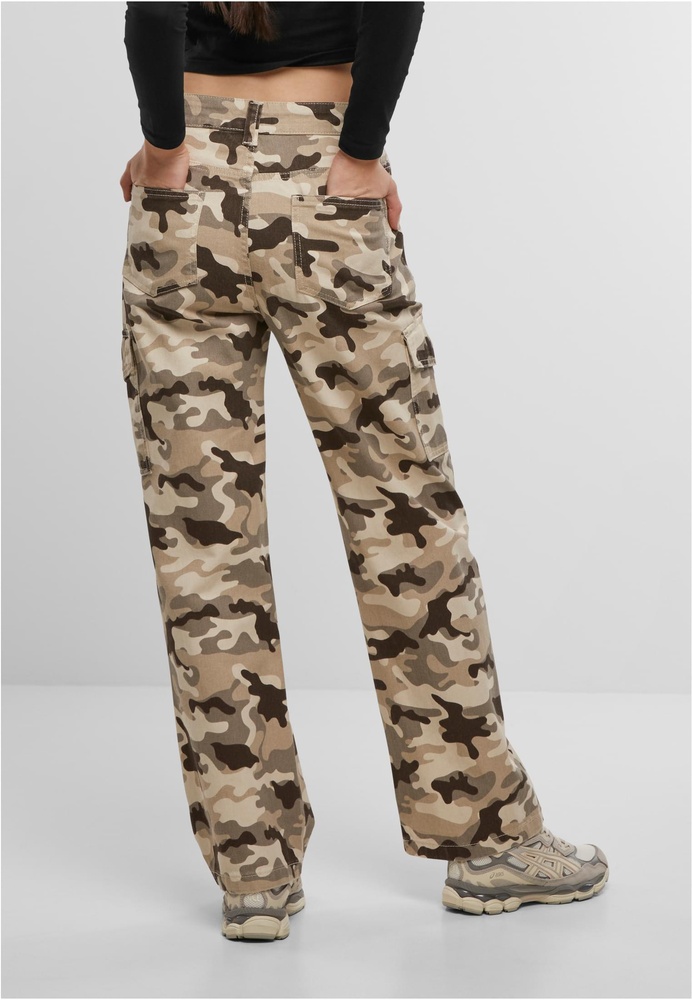 DEFDamenJeanshoseStraightFitJeansDFLJS197BeigeCamo-L