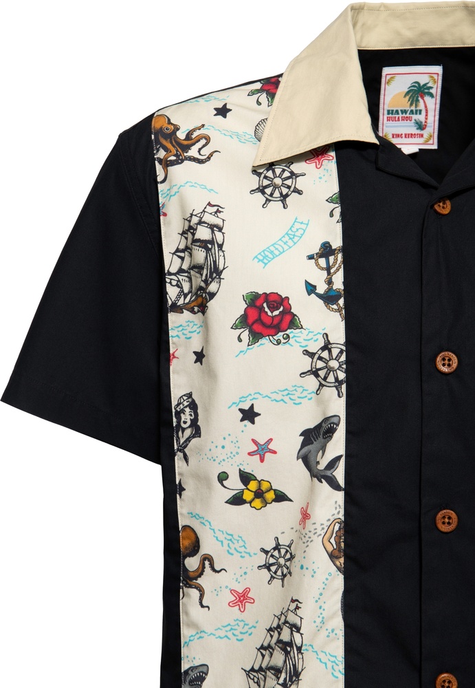 KingKerosinTropicalHawaiianStyleHemdAopKKU35003