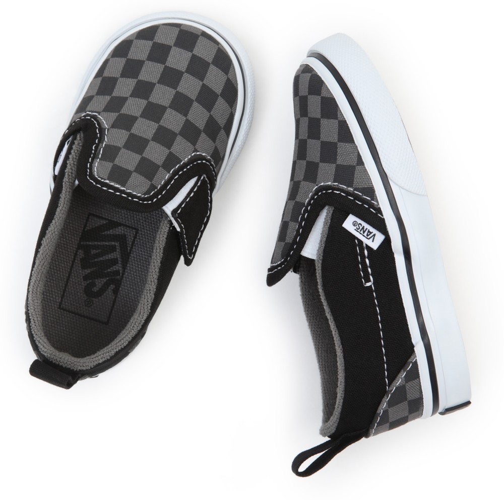 VansKinderKidsLifestyleClassicFTWSneakerTdSlip-OnVCheckerboardBlkPewter