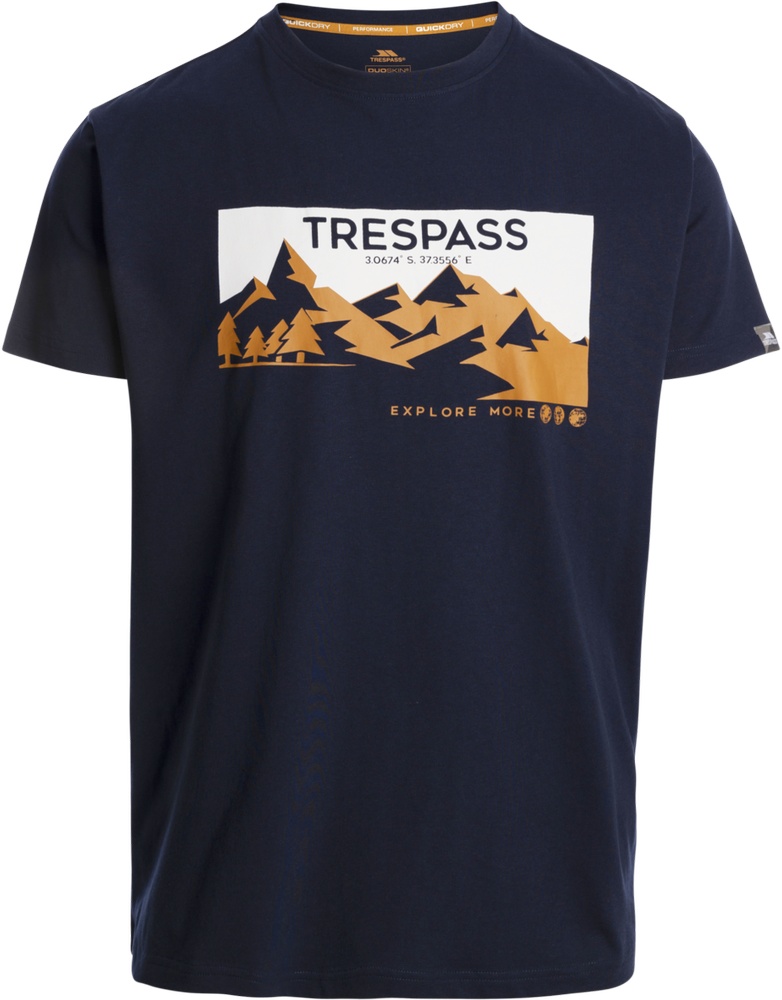 TrespassT-ShirtNottawayCasualPrintedTshirtNavy-S