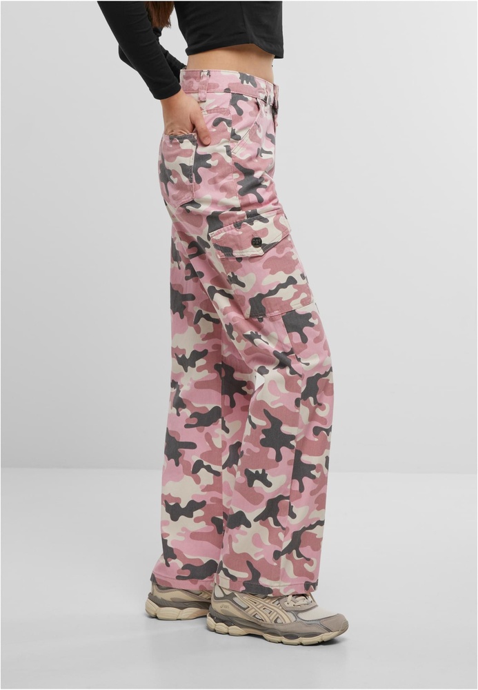 DEFDamenJeanshoseStraightFitJeansDFLJS197PinkCamo-L