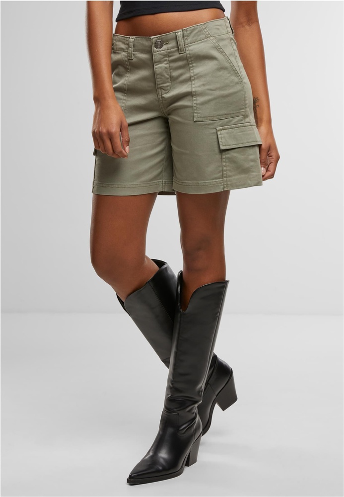 UrbanClassicsDamenLadiesCottonCargoShortsTB7527Paleolive-26