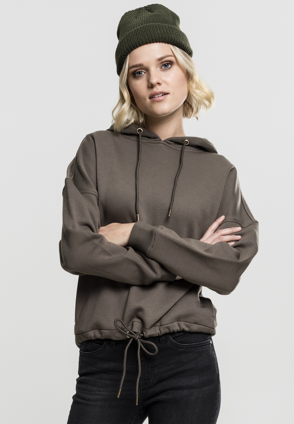 UrbanClassicsDamenHoodieLadiesKimonoHoodyBlack-L