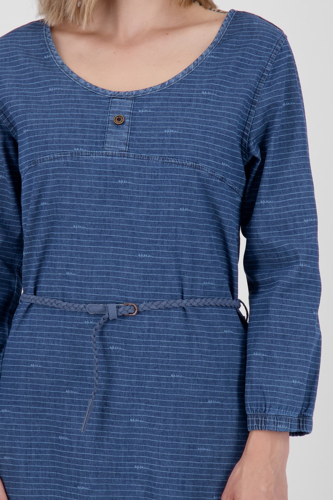 AlifeKickinDamenSommerkleidDoroAKDNMBLongsleeveDressDarkDenim-2XL