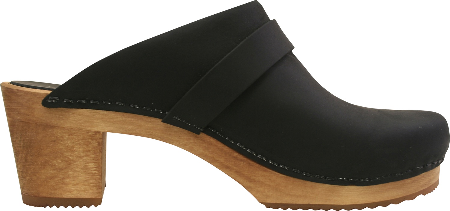 SanitaDamenOffenerClogWood-ManuellaSquareOpenBlack