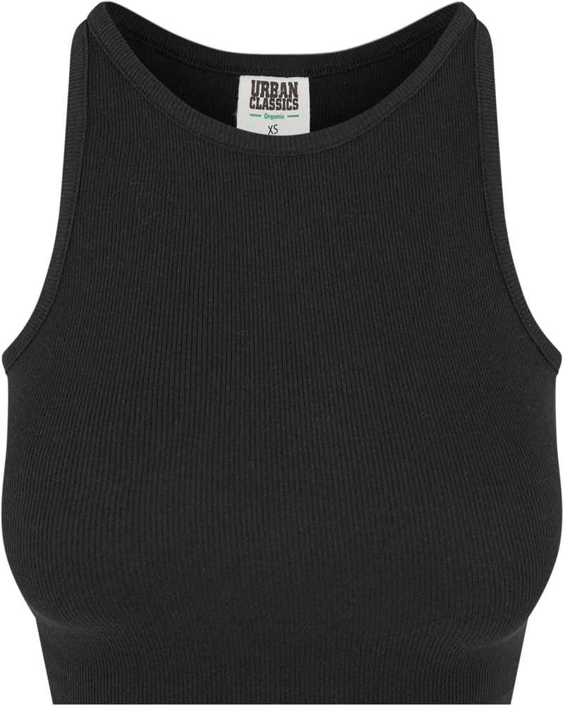 UrbanClassicsDamenLadiesOrganicCroppedRibTopTB6185Black-3XL