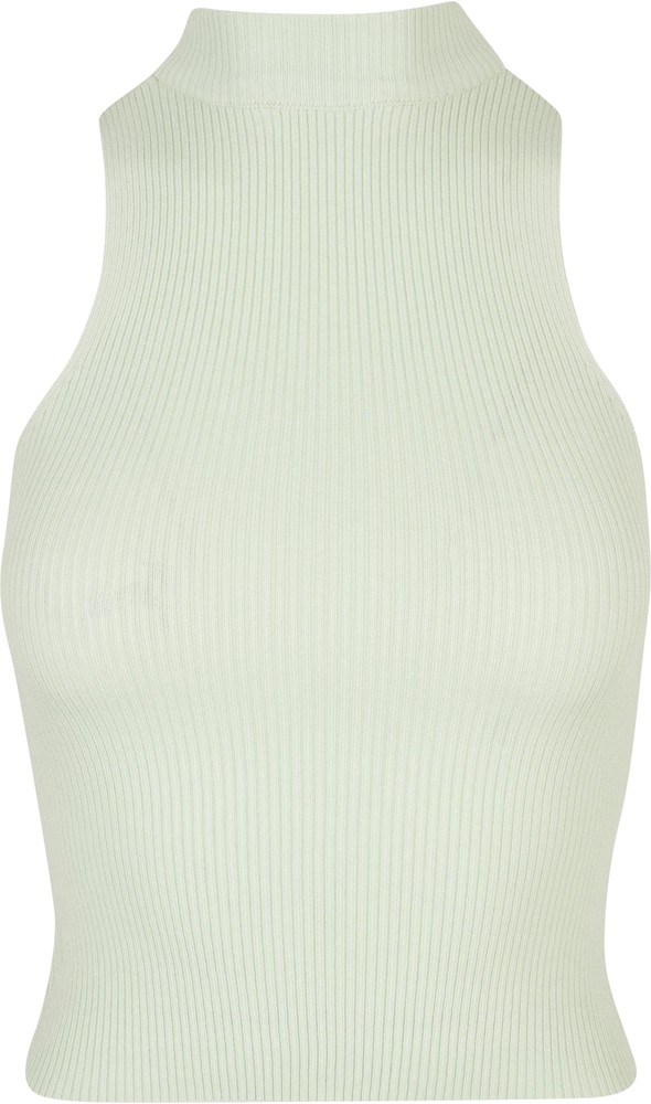 UrbanClassicsDamenShirtLadiesShortRibKnitTurtleneckTopLightmint-3XL
