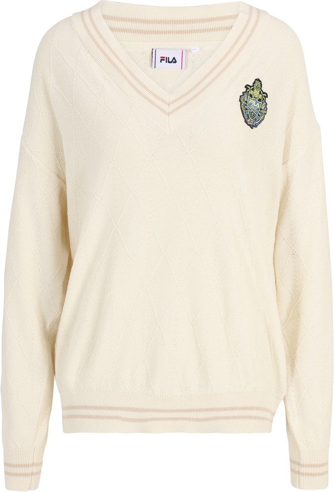 FilaDamenSweaterTellingKnittedV-NeckSweaterAntiqueWhite