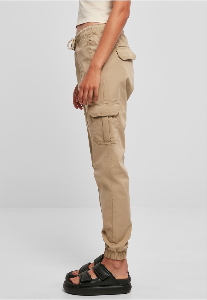 UrbanClassicsDamenHoseLadiesHighWaistCargoJoggingPantsUnionbeige-3XL