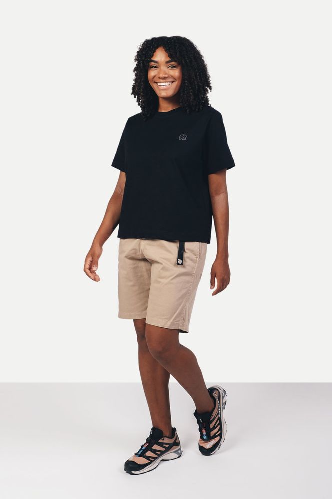 TrendsplantDamenT-ShirtWomensOrganicEssentialT-ShirtBlackBlack-XS