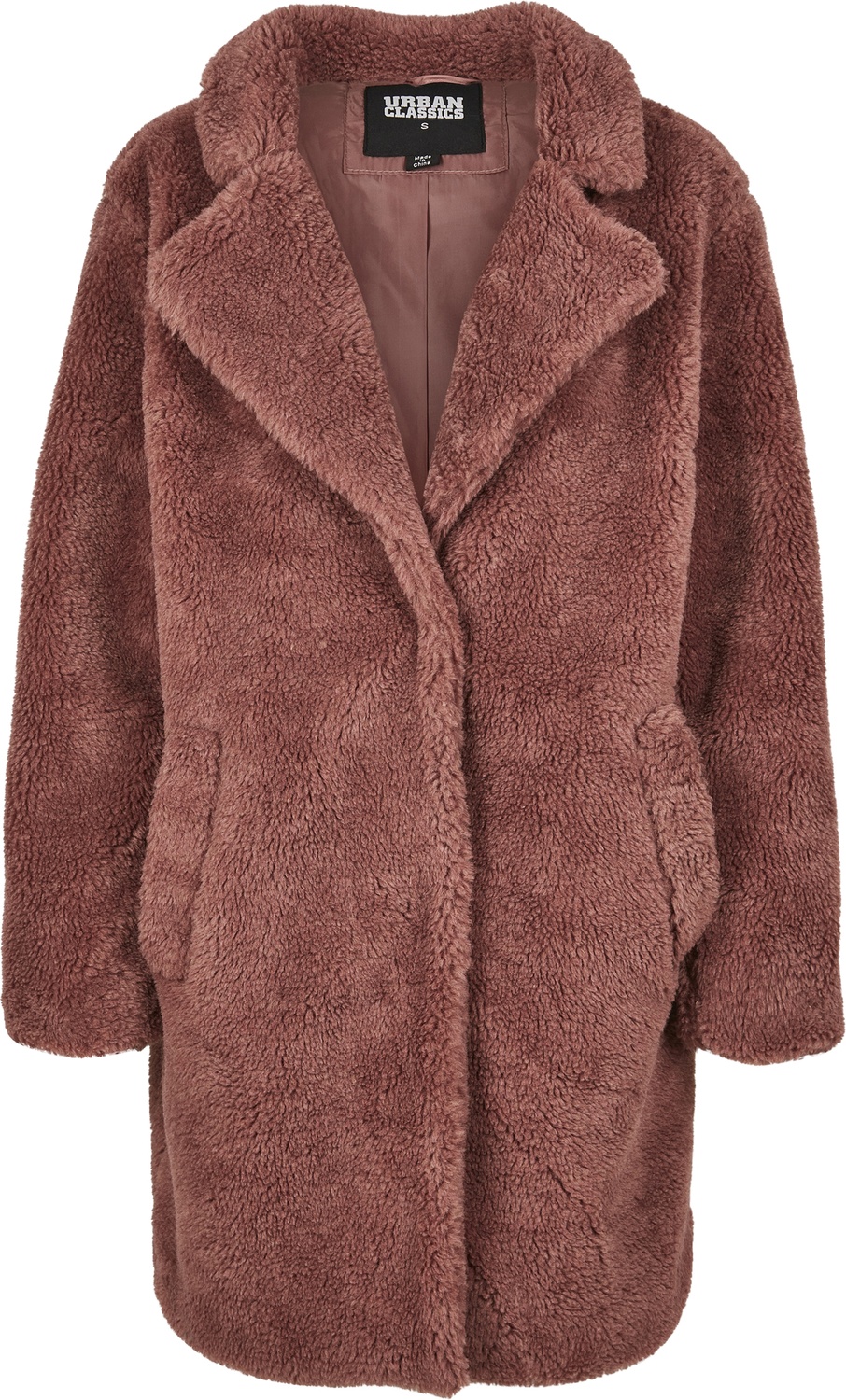 UrbanClassicsDamenWinterjackeLadiesOversizedSherpaCoatDarkrose-3XL