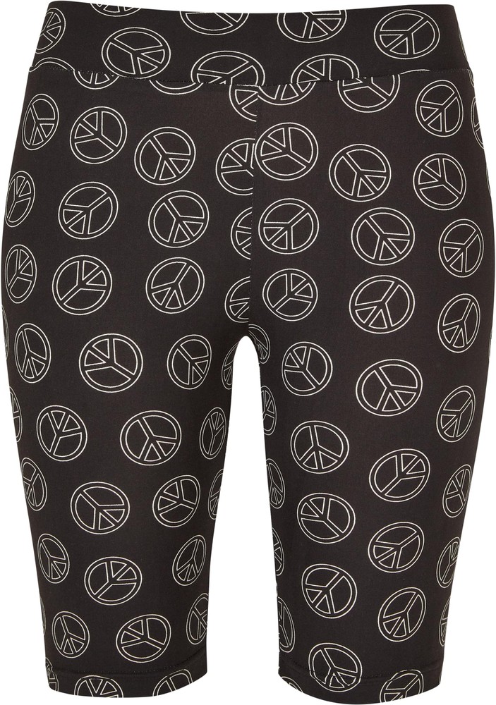 UrbanClassicsDamenLadiesSoftAOPCycleShortsBlackpeace-3XL