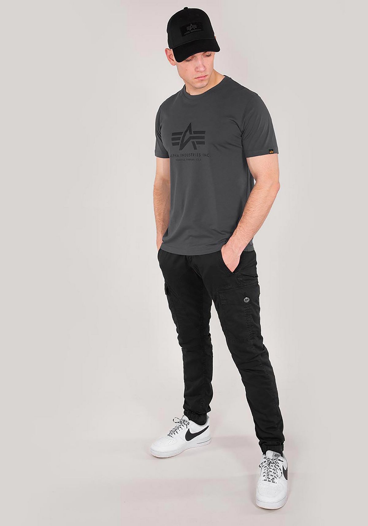 AlphaIndustriesBasicT-ShirtGreyblackBlack-XXL