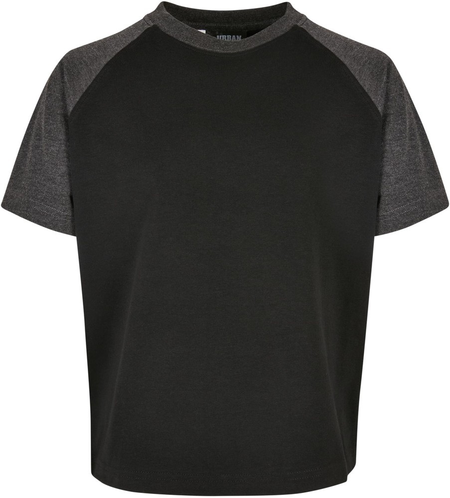 UrbanClassicsJungenT-ShirtBoysRaglanContrastTeeBlackCharcoal-110116