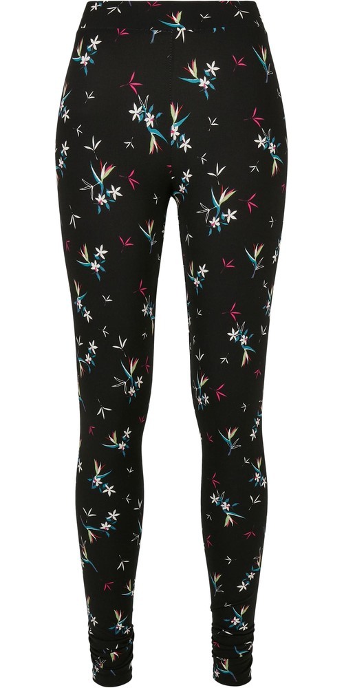 UrbanClassicsDamenLadiesSoftAOPLeggingsBlackfloret-3XL