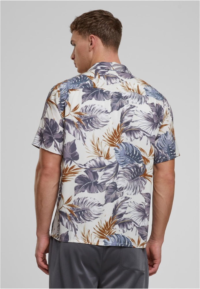 UrbanClassicsHemdViscoseAOPResortShirtTB4150Blueleaves-3XL