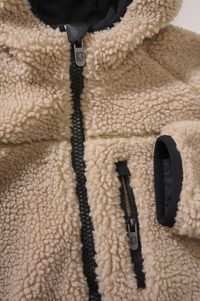 BranditKinderJackeKidsTeddyfleecejacketHoodCamel-122128