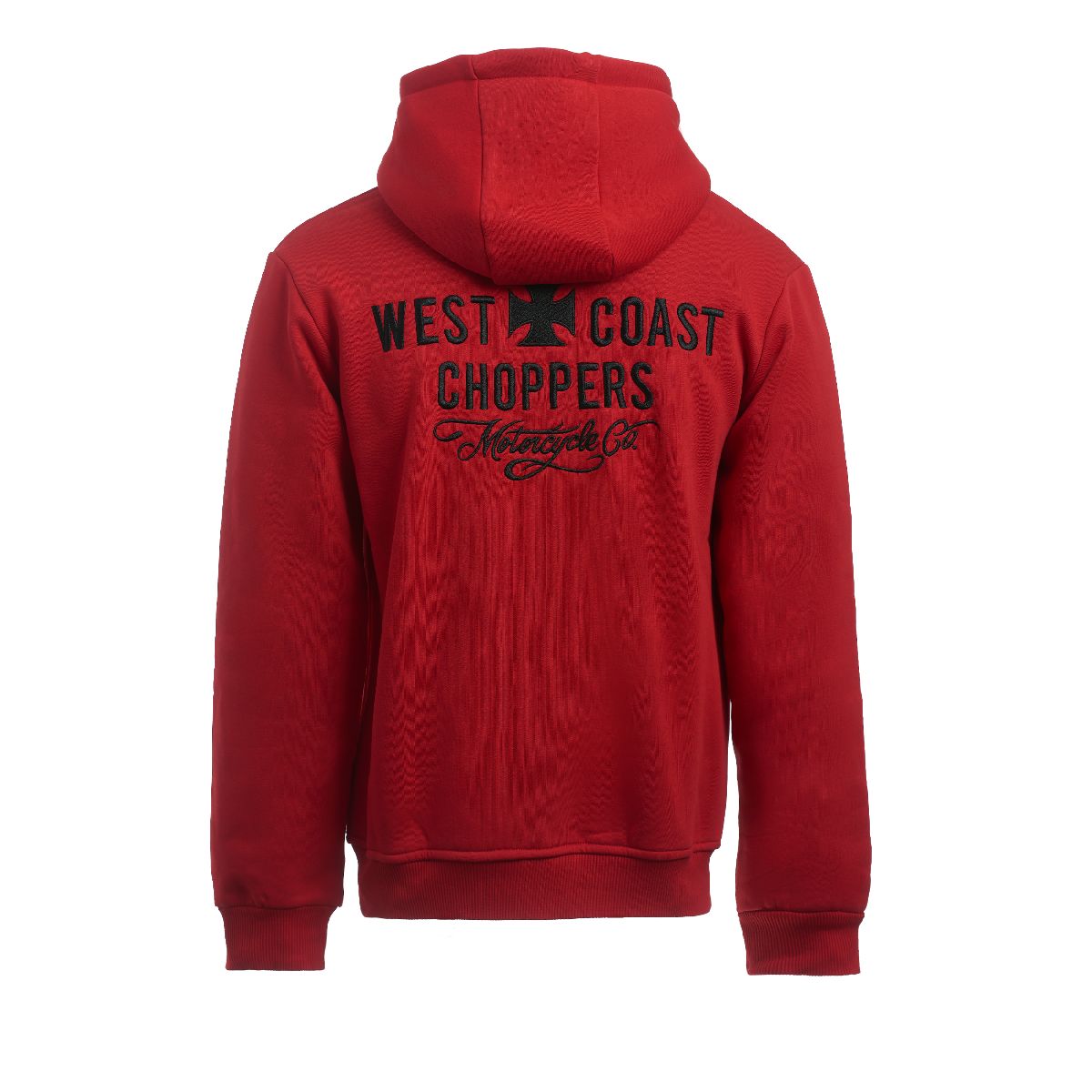 WCCWestCoastChoppersHoodieMotorcycleCoZipHoodyRed-S