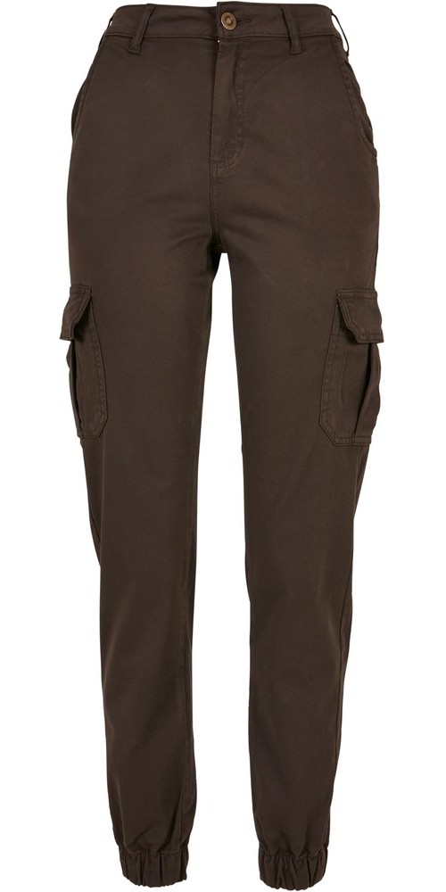 UrbanClassicsDamenHoseLadiesHighWaistCargoPantsBrown-26