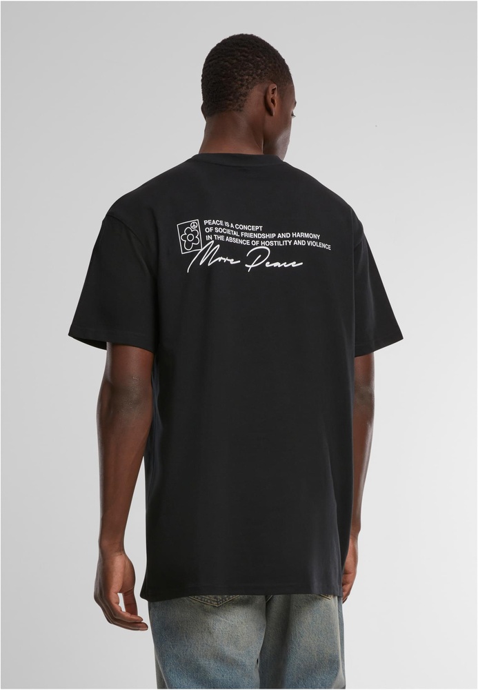 MTUpscaleT-ShirtPeaceLoveHeavyOversizeTeeMT3188Black-3XL