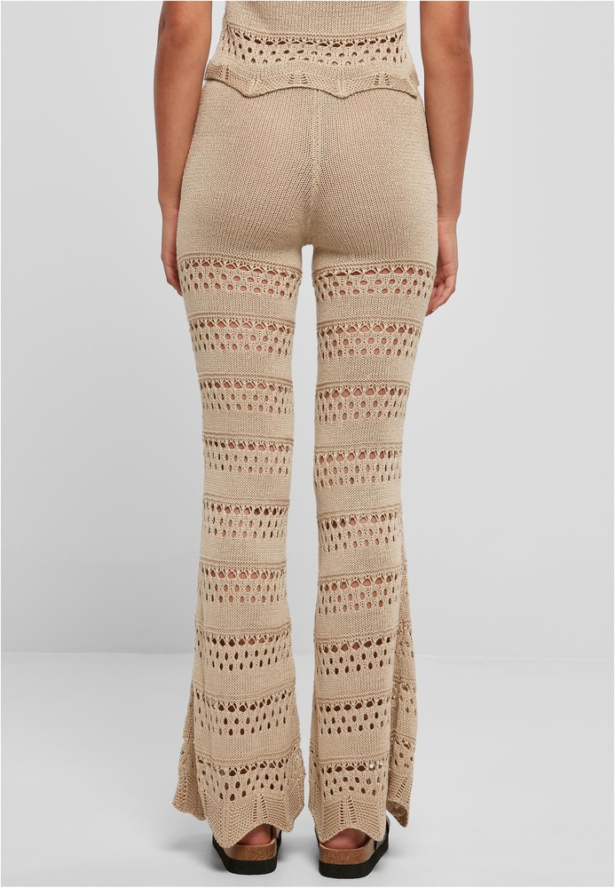 UrbanClassicsDamenLadiesFlaredCrochetKnitLeggingsSoftseagrass-3XL