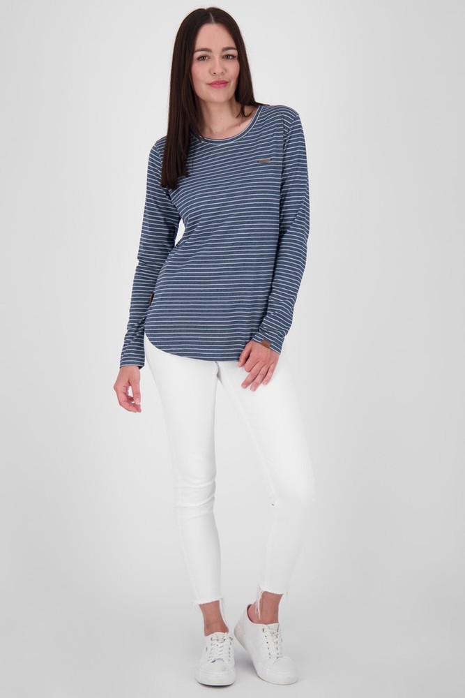 AlifeKickinDamenLeaAKZLongsleeveMarineMelange-S