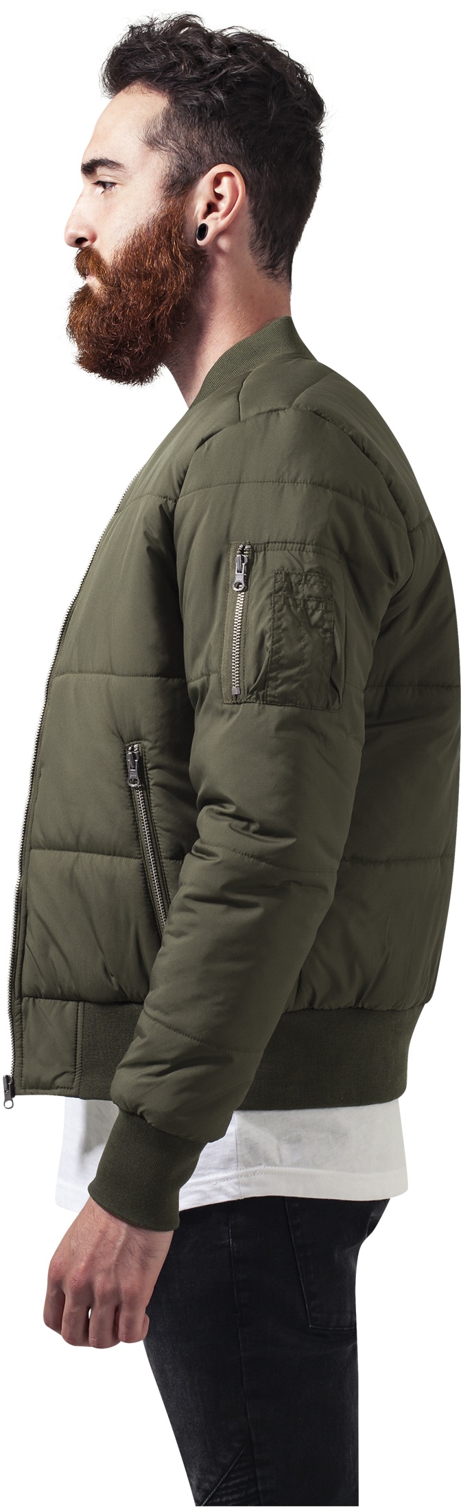 UrbanClassicsBomberJackeBasicQuiltBomberJacketOlive