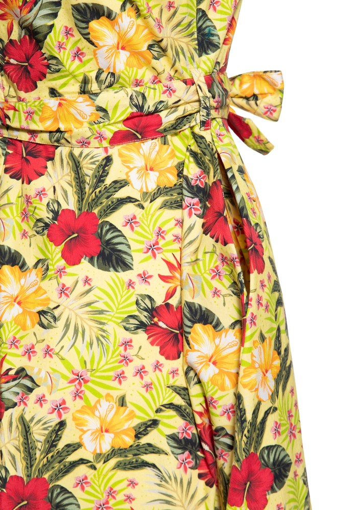 QueenKerosinDamenSwingKleidGelb-3XL