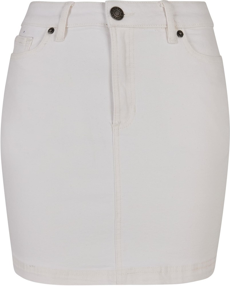 UrbanClassicsDamenLadiesOrganicStretchDenimMiniSkirtOffwhiteRaw-26