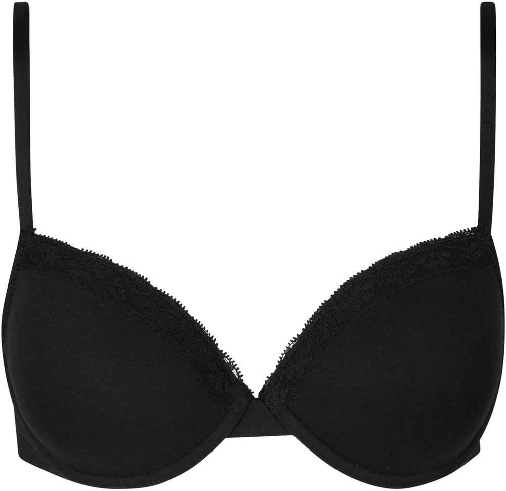 UrbanClassicsDamenBHmitBgelLadiesBasicCottonBraLace2-PackTB7653ABlackWhite-70A